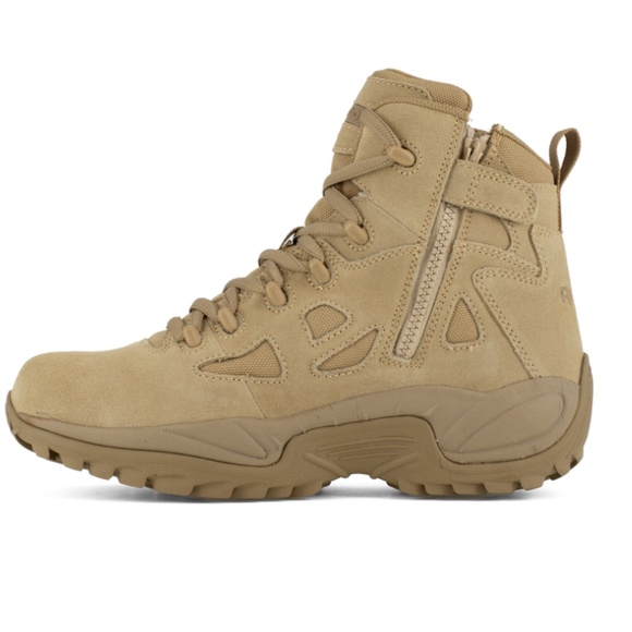 REEBOK DESERT TAN 6" STEALTH BOOT SIDE ZIP COMP TOE BOOTS RB8694 SIZE 8 NEW - Picture 7 of 8